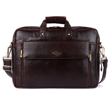 Laveri® Genuine Leather Laptop Messenger bag #2819 Brown