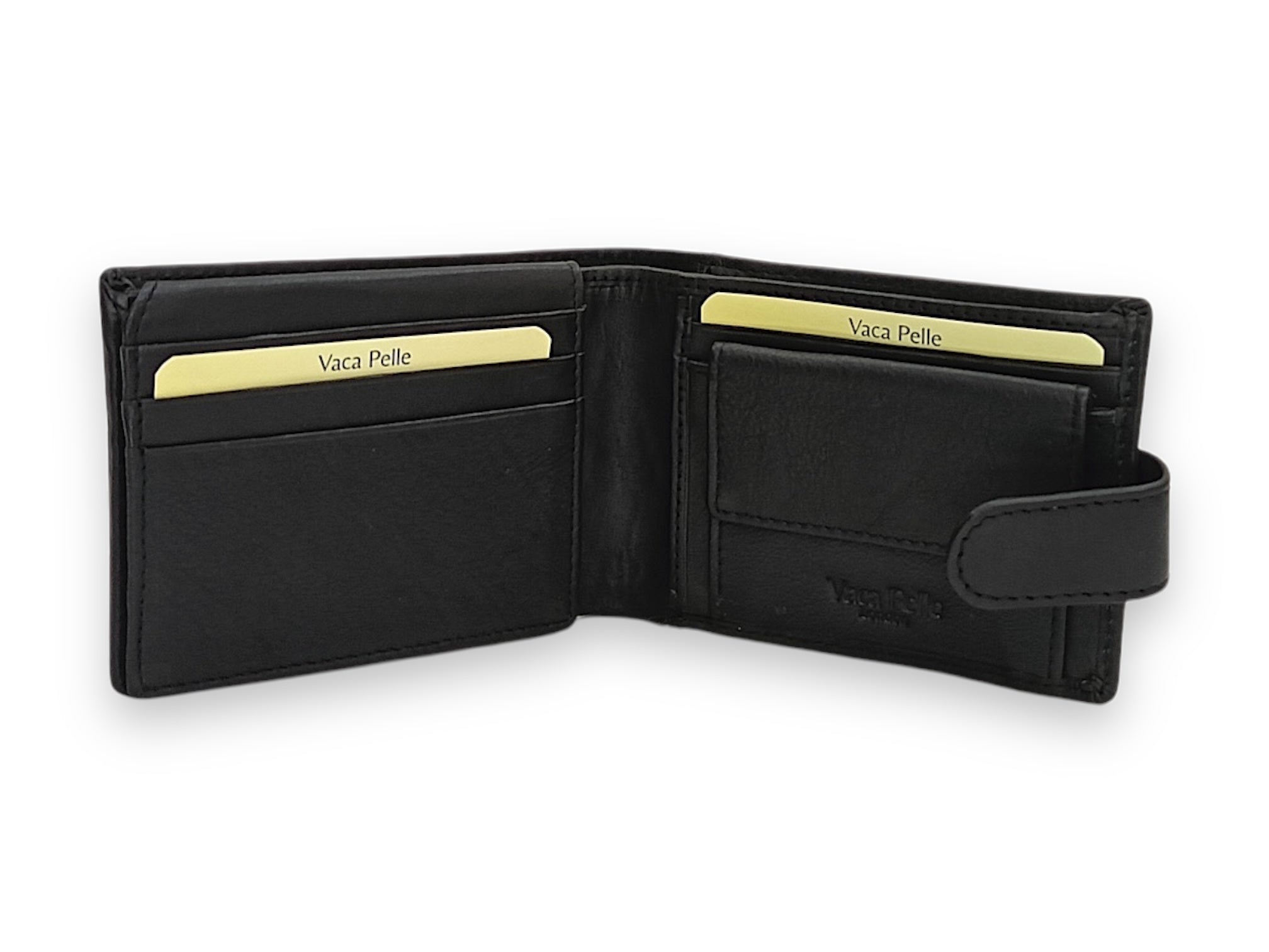 Designer Leather Mens Wallet in BLACK #1347CL