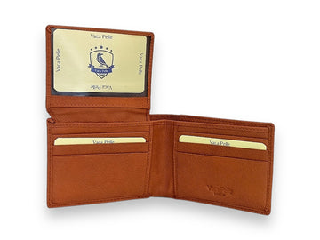 Designer Leather Mens Wallet in TAN #1347
