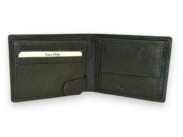 Designer Leather Mens Wallet in GREEN #1426C
