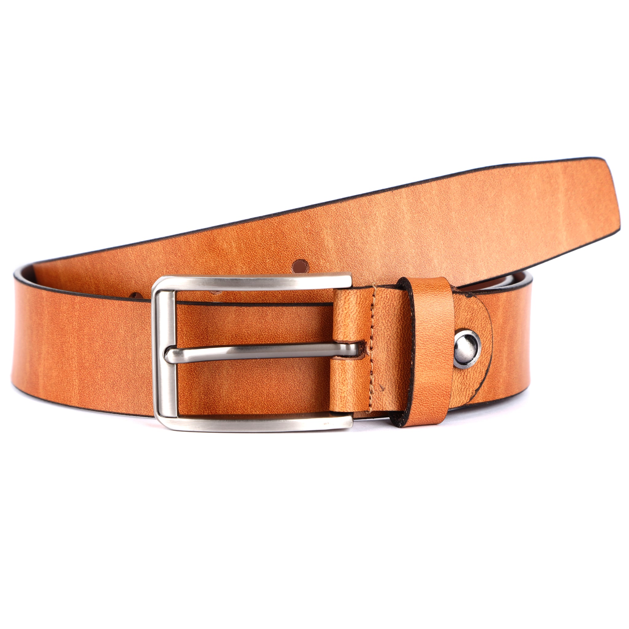Laveri® Genuine Leather Designer 35 MM Tan Belt #NOVAPULL