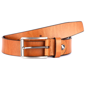 Laveri® Genuine Leather Designer 35 MM Tan Belt #NOVAPULL