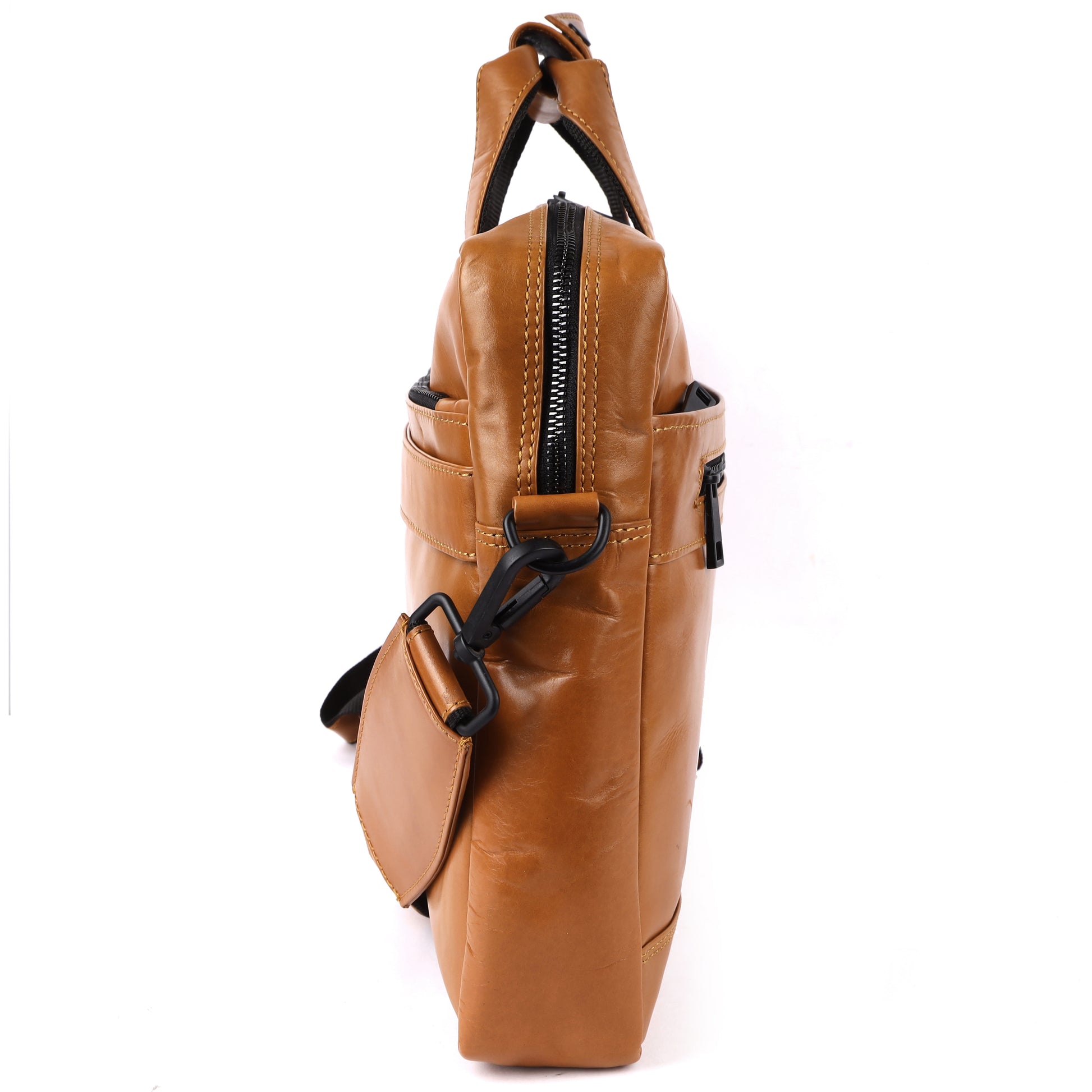 Tan office laptop bag