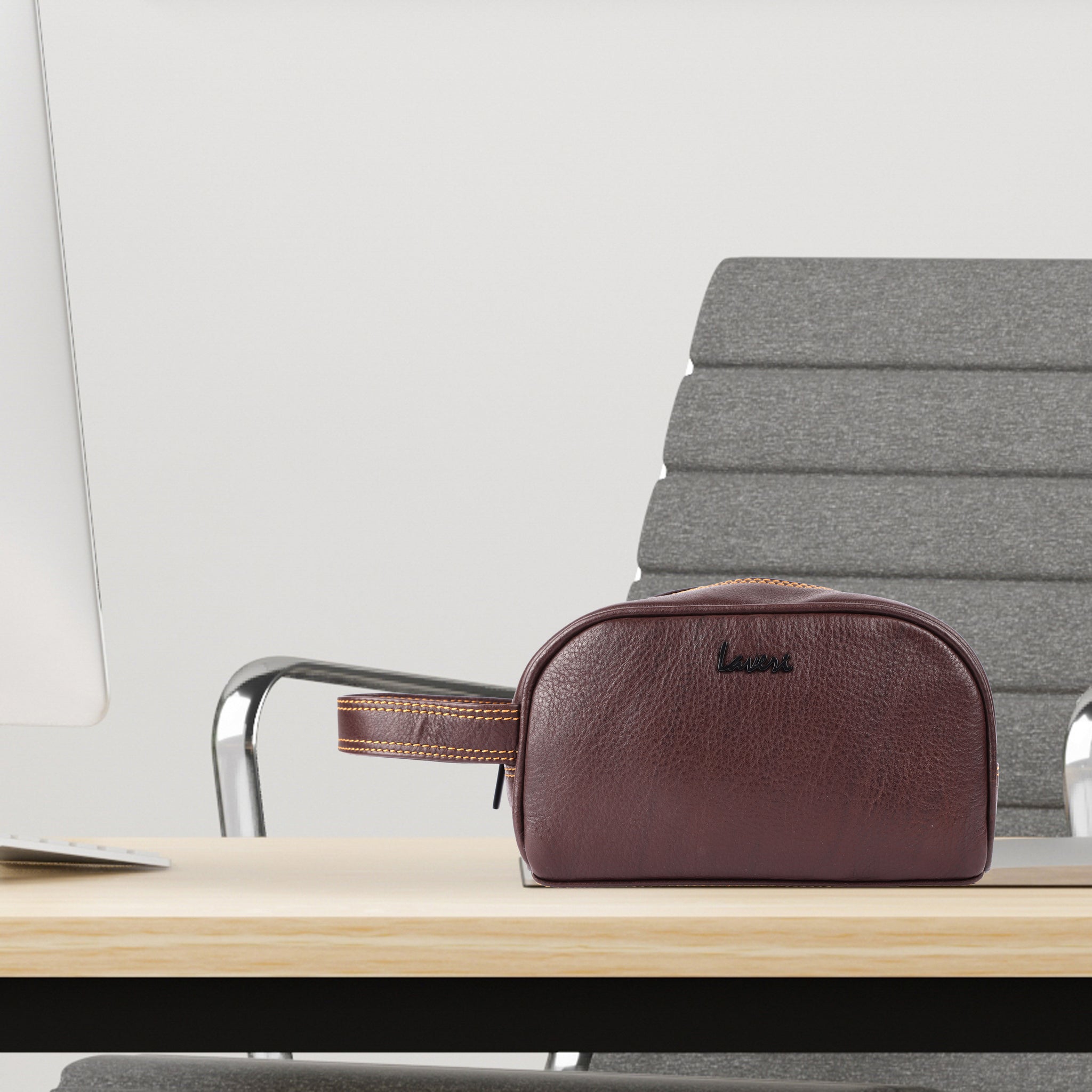 Laveri Genuine Leather Travel Hand Pouch