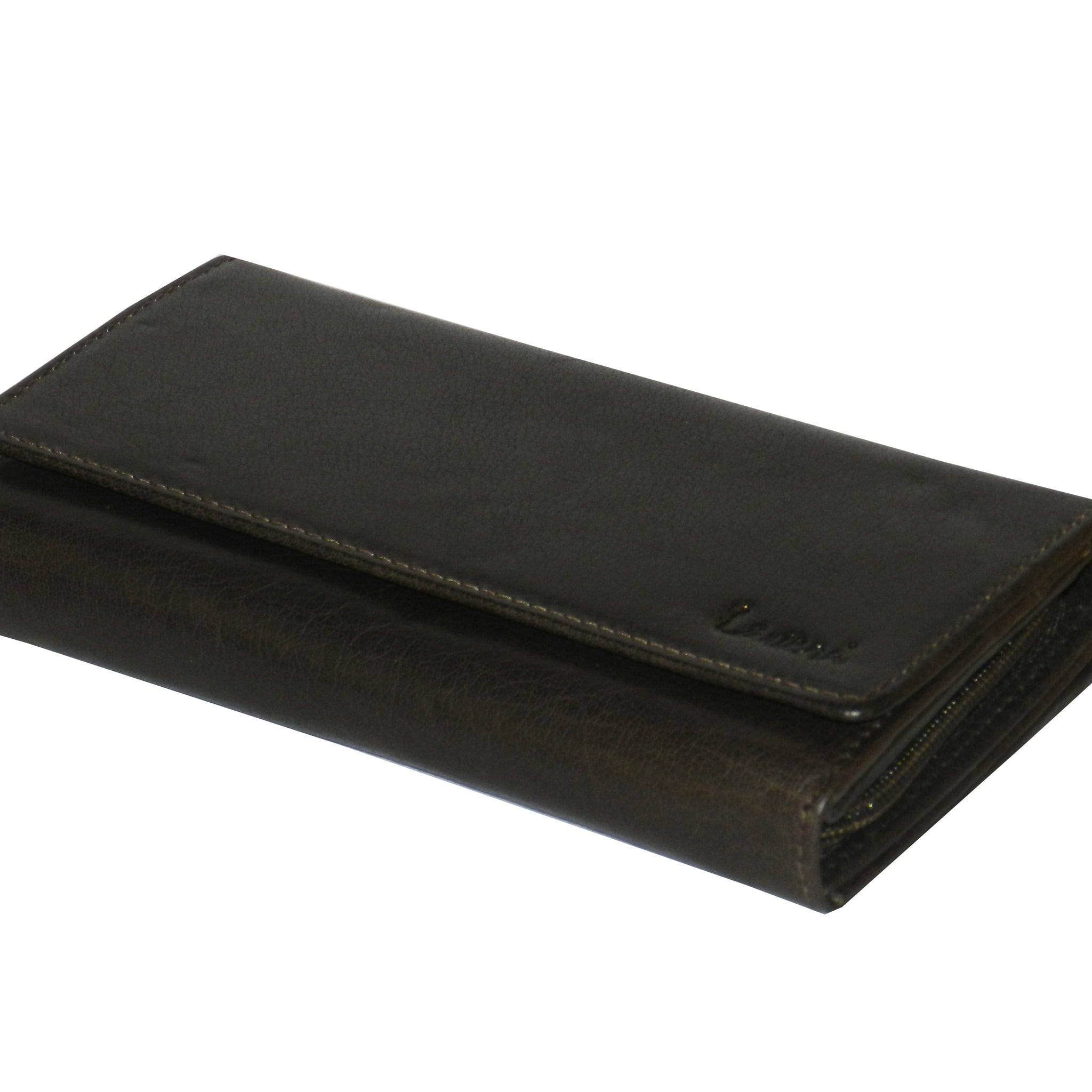 Premiume Leather Women Wallet #1252 Brown M