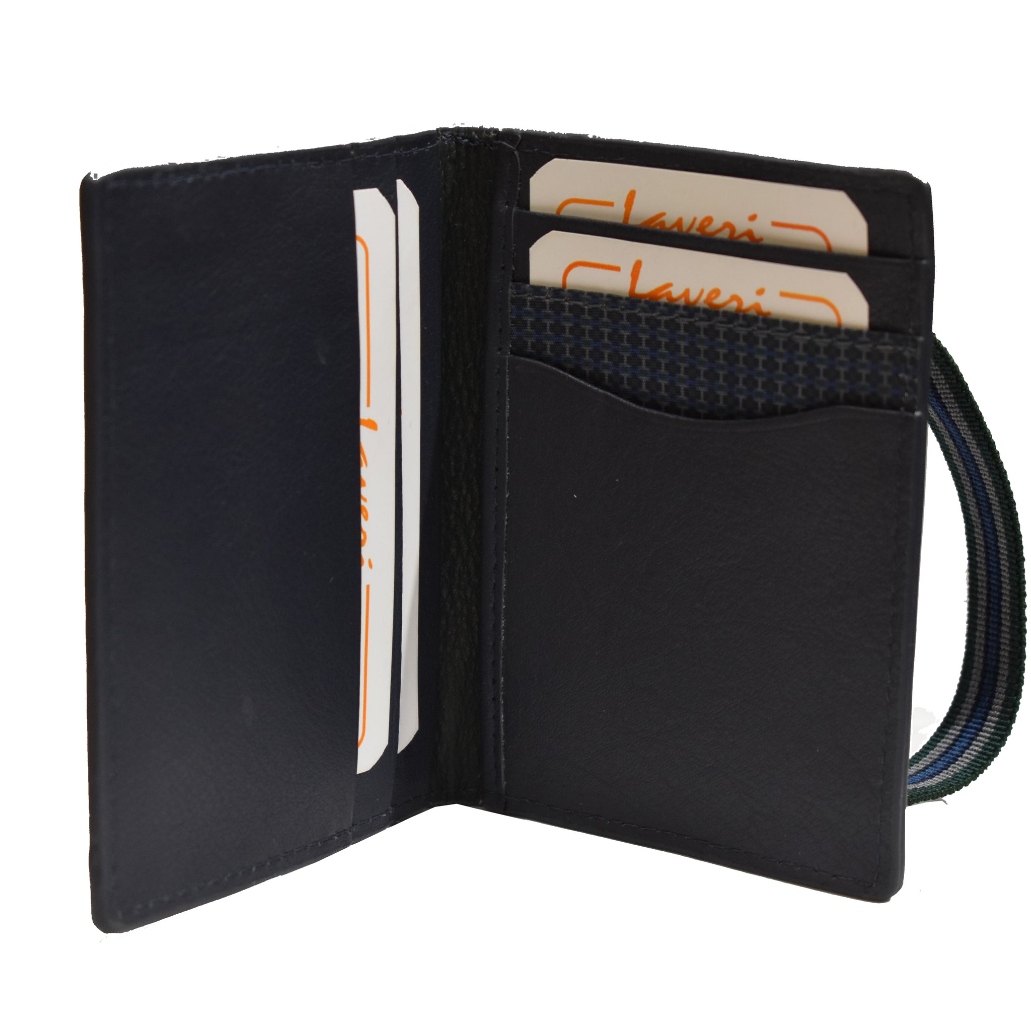 Laveri Genuine Leather Designer Credit Card Holder Blue #4622A EL