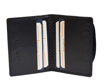 Laveri Genuine Leather Designer Credit Card Holder Black #4622 EL