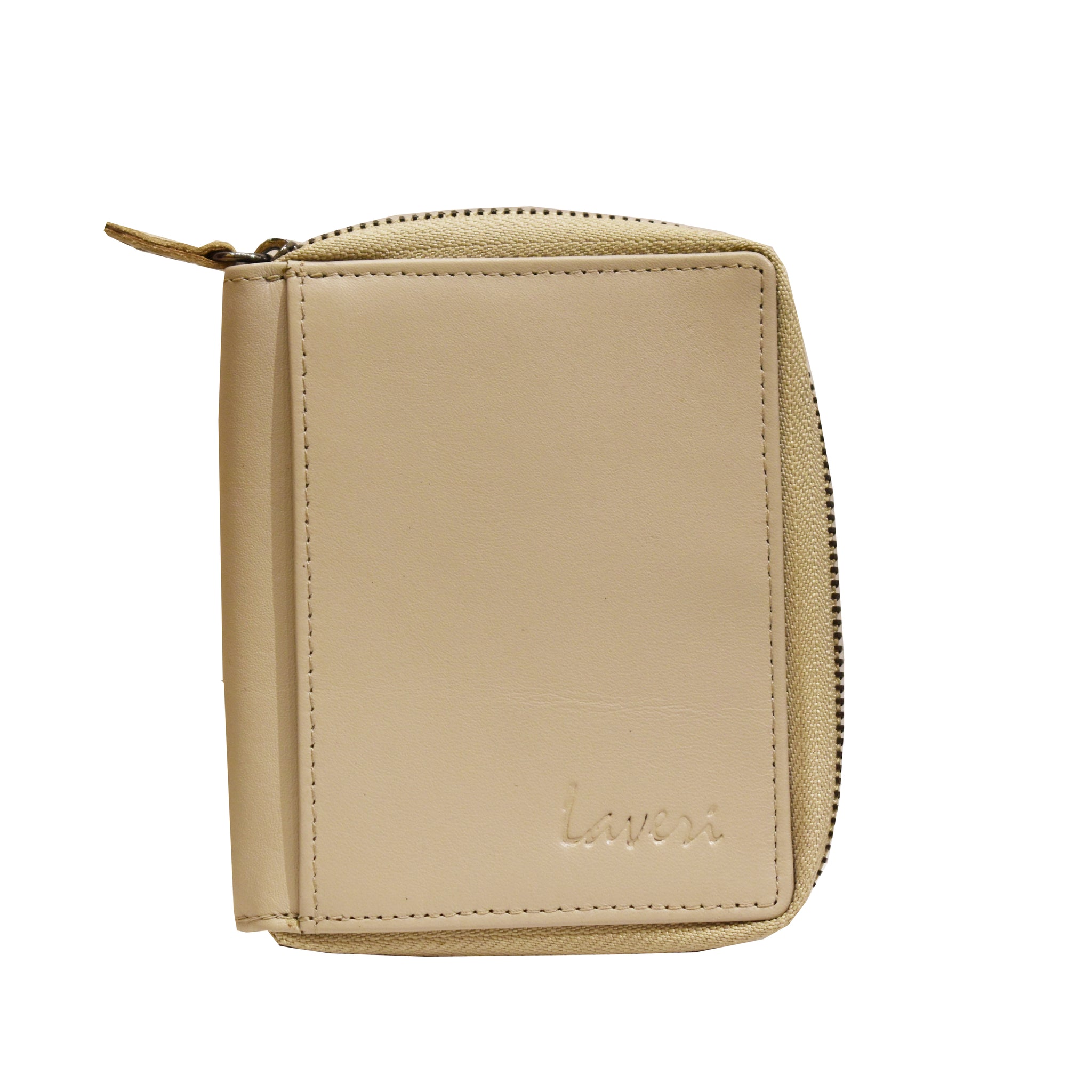 Laveri Genuine Leather Designer Credit Card Holder #4508Z Beige