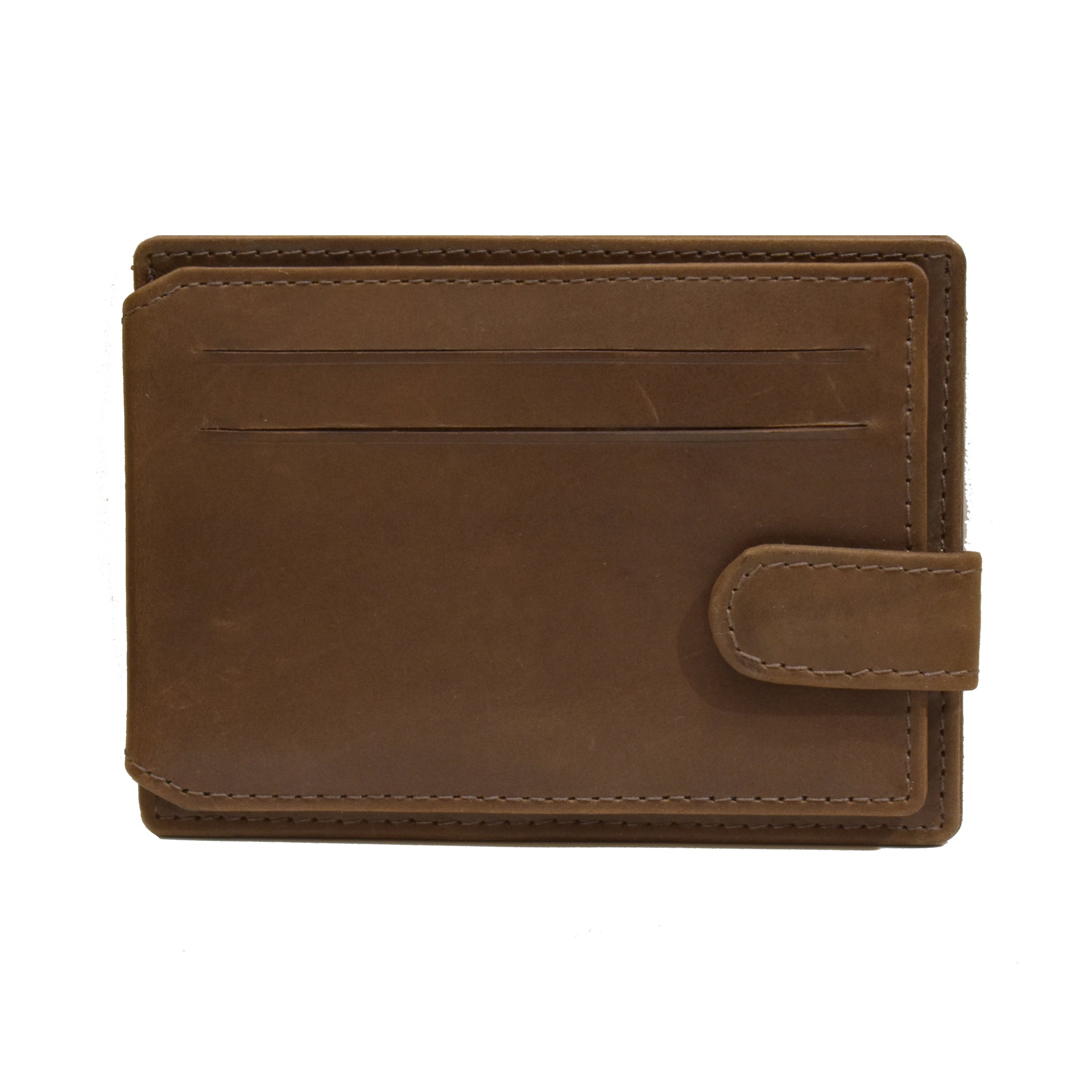 Laveri Genuine Leather Designer Credit Card Holder #4369 Hunter Brn