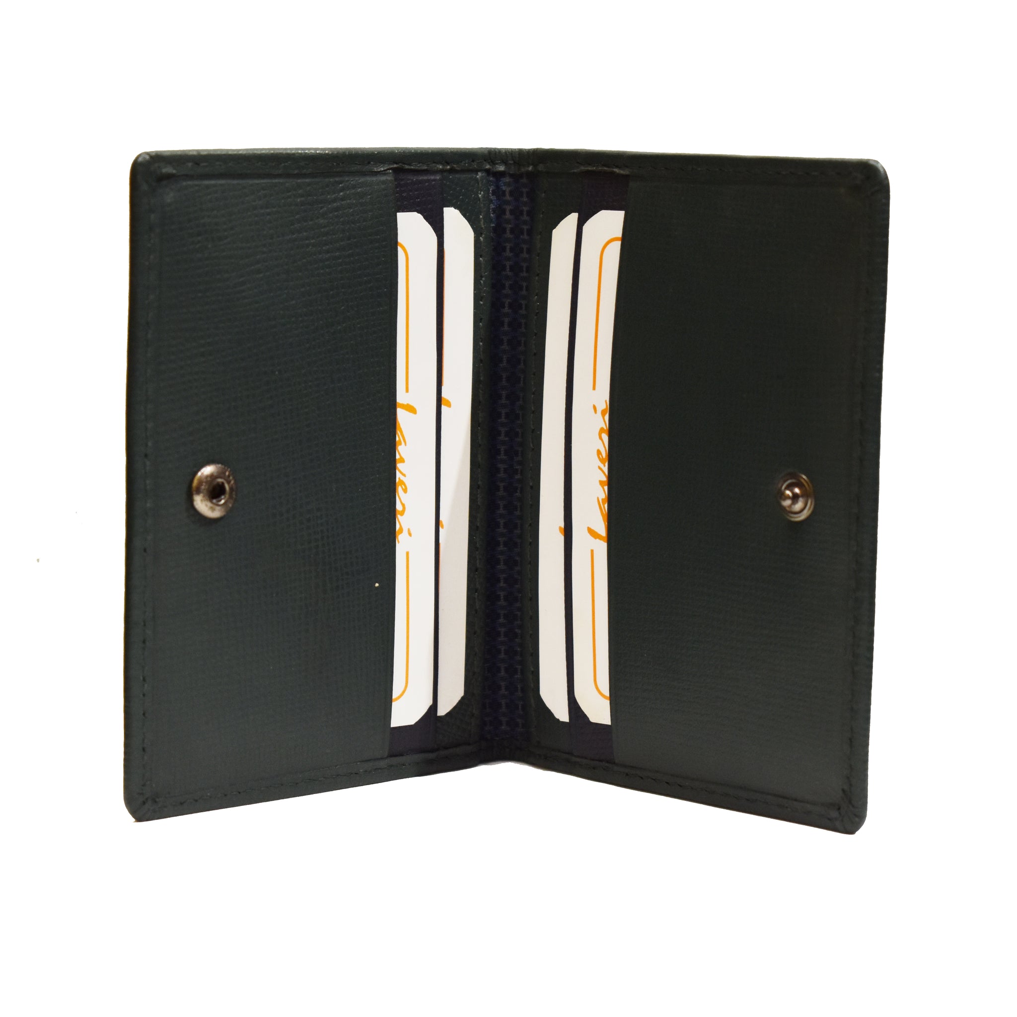 Laveri Genuine Leather Designer Credit Card Holder #1508NL GREEN