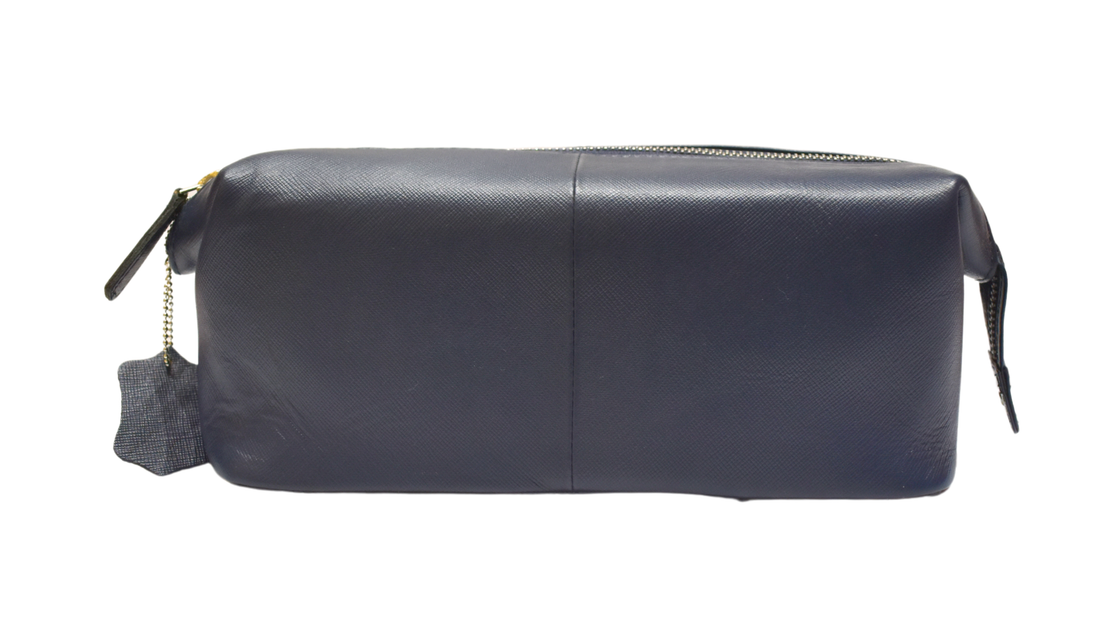 Laveri Genuine Leather New Travel Pouch in Blue