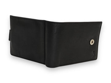 Designer Leather Mens Wallet in BLACK  #1426L